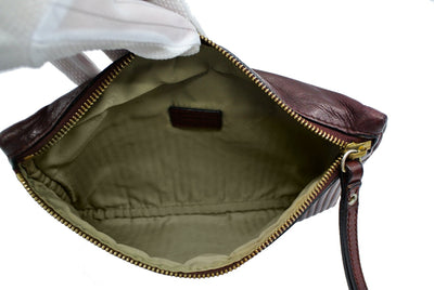 Burberry Stitched Leather Nevin Large Wristlet Bag Burberry