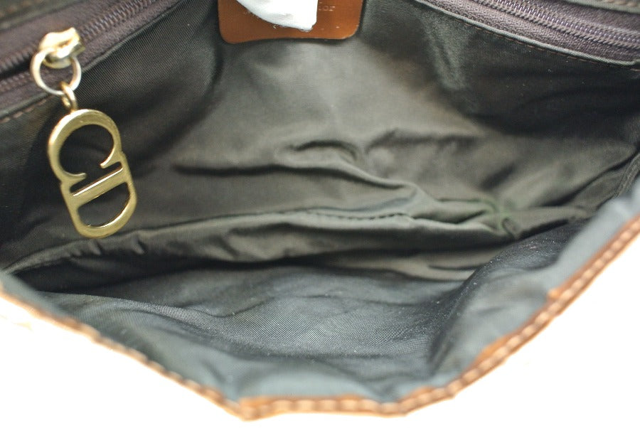 Christian Dior Lizard Embossed Brown Leather Double Saddle Bag Bag Christian Dior