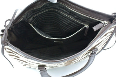 Prada Zebra Pony Medium Handle Bag Bag Prada