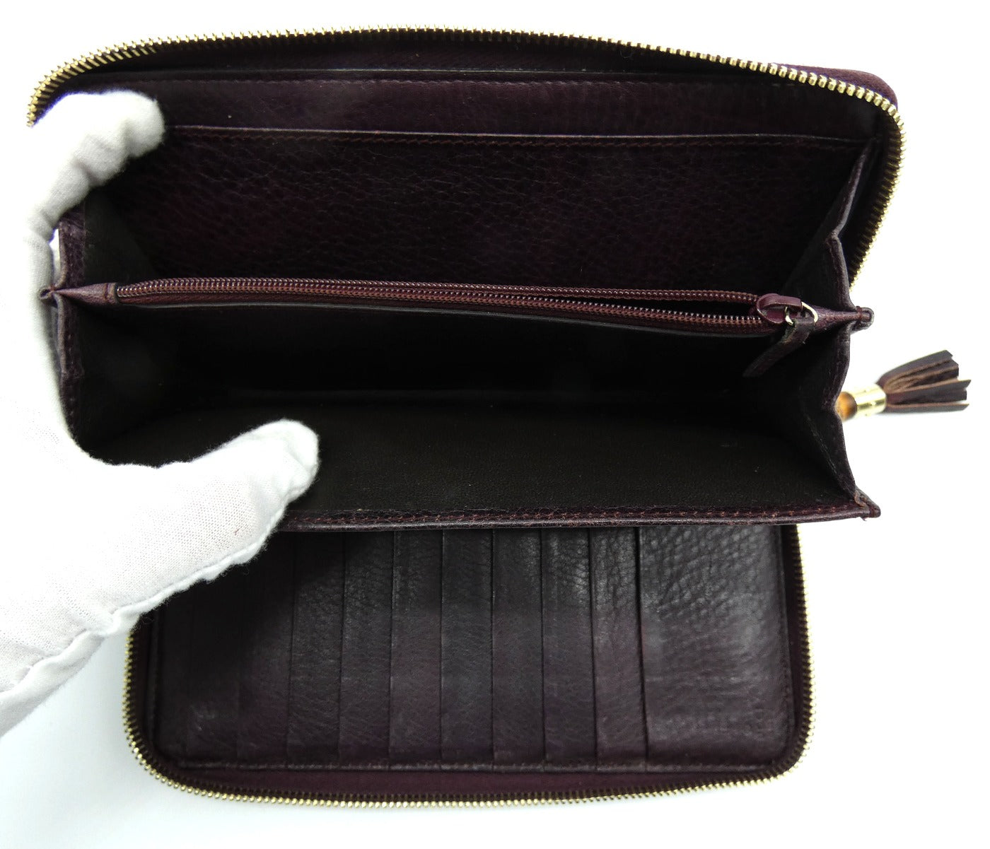Gucci Diamante Large Zip Around Continental Bamboo Wallet Wallet Gucci