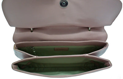 Burberry Vintage Pink Snake Embossed Leather Handbag Bag Burberry