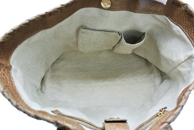 Gucci Large Brown Leather Tassel Tote Bag Gucci