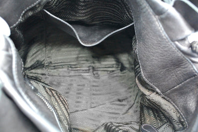 Prada Nappa Graphite Mordore Hobo Bag Prada