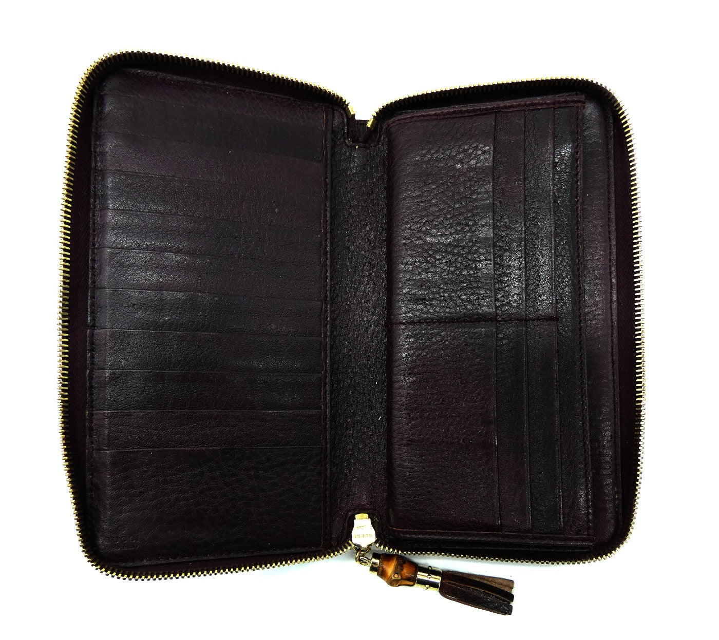Gucci Diamante Large Zip Around Continental Bamboo Wallet Wallet Gucci