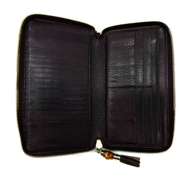 Gucci Diamante Large Zip Around Continental Bamboo Wallet Wallet Gucci