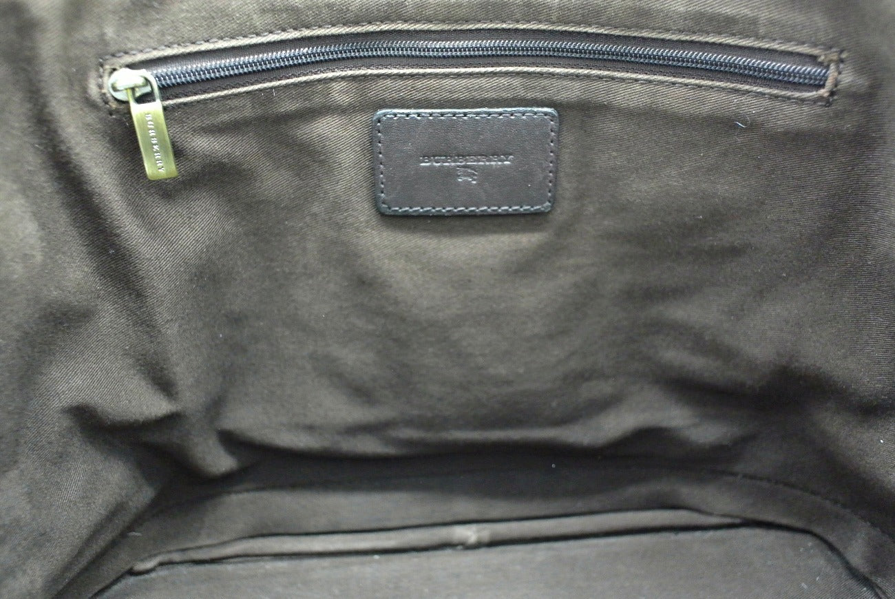 Burberry Vintage Haymarket Smoke Check Coated Canvas Handbag Bag Burberry
