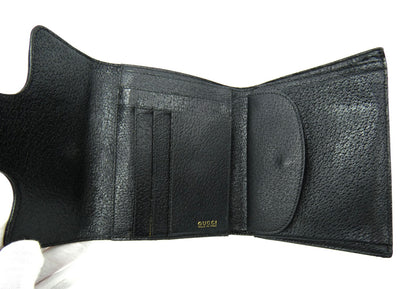 Gucci Vintage Bi-Fold Horsebit Black Leather Wallet Wallet Gucci
