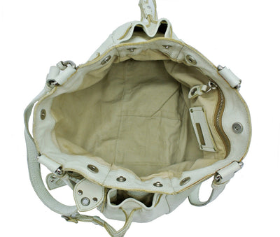 Miu Miu Cream Leather Flower Bag Bag Miu Miu