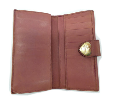 Gucci GG Heart Clasp Dusty Rose Long Wallet Wallet Gucci