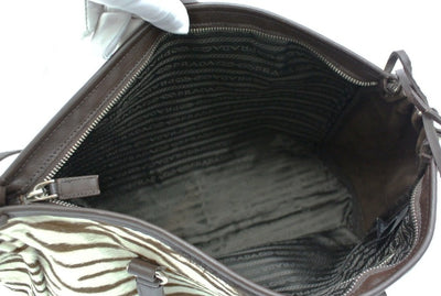 Prada Zebra Pony Medium Handle Bag Bag Prada