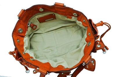 Miu Miu Tangerine Leather Flower Bag Bag Miu Miu
