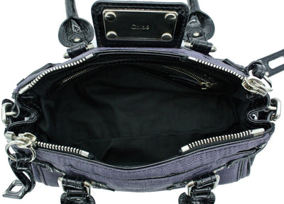Chloe Lilac and Black Patent Leather Mini Paddington Bag Bag Chloe