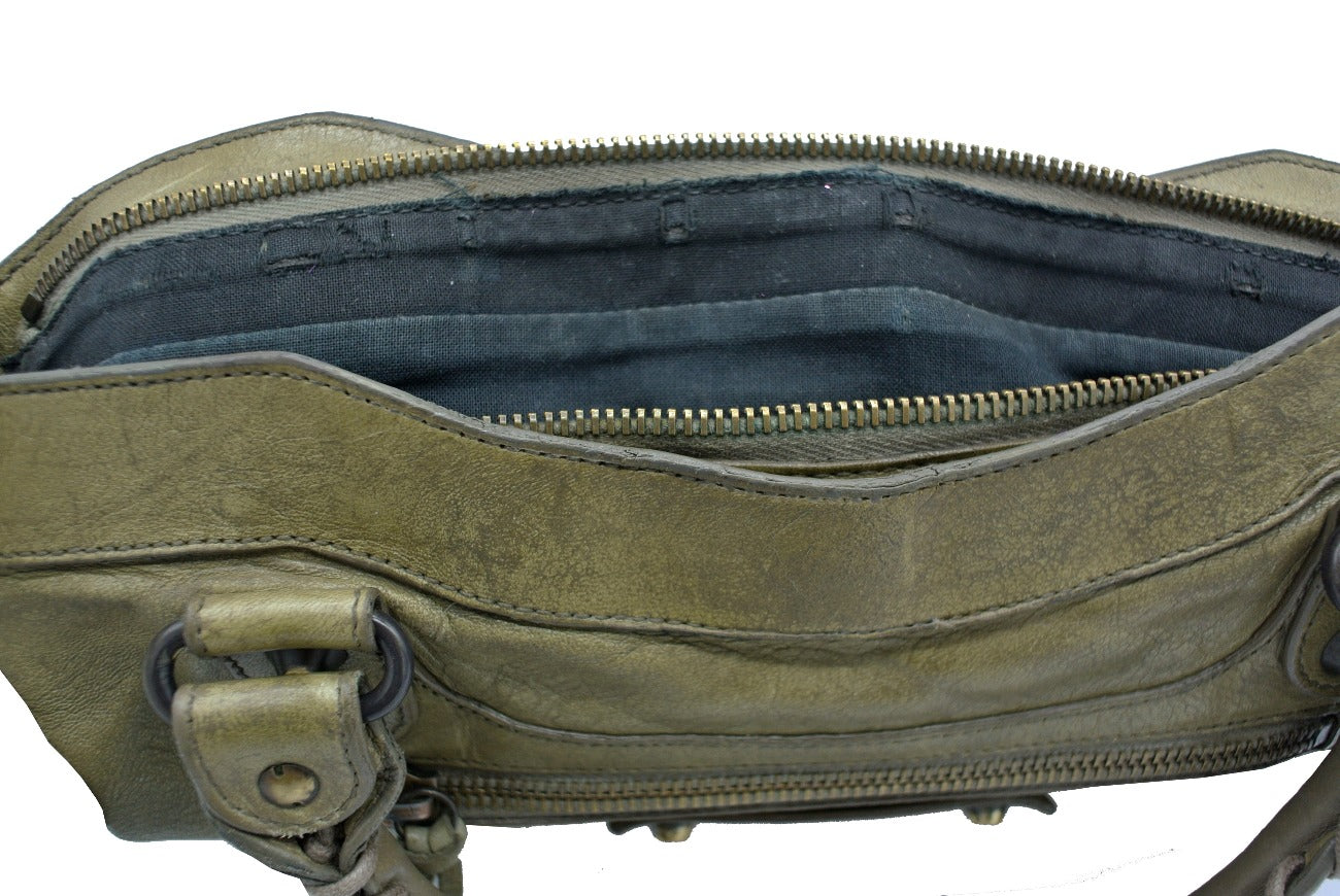 Balenciaga Olive Agneau First 2way Bag Bag Balenciaga