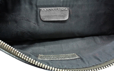 Burberry Silver Leather Wristlette Bag Burberry