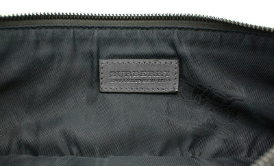 Burberry Silver Leather Wristlette Bag Burberry