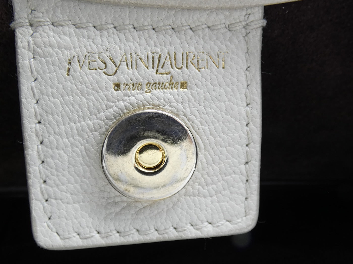 YSL St. Tropez Mombasa Cream Horn Bag Bag YSL