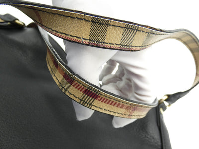 Burberry Canterbury Black Leather Bag Bag Burberry