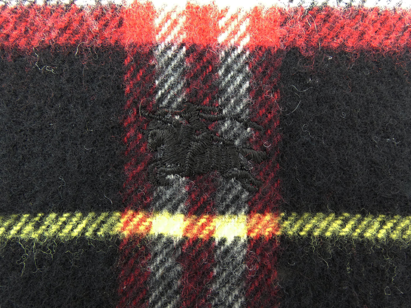Burberry Wool and Cashmere House Check Black, Red and White Child's Scarf Scarf Burberry