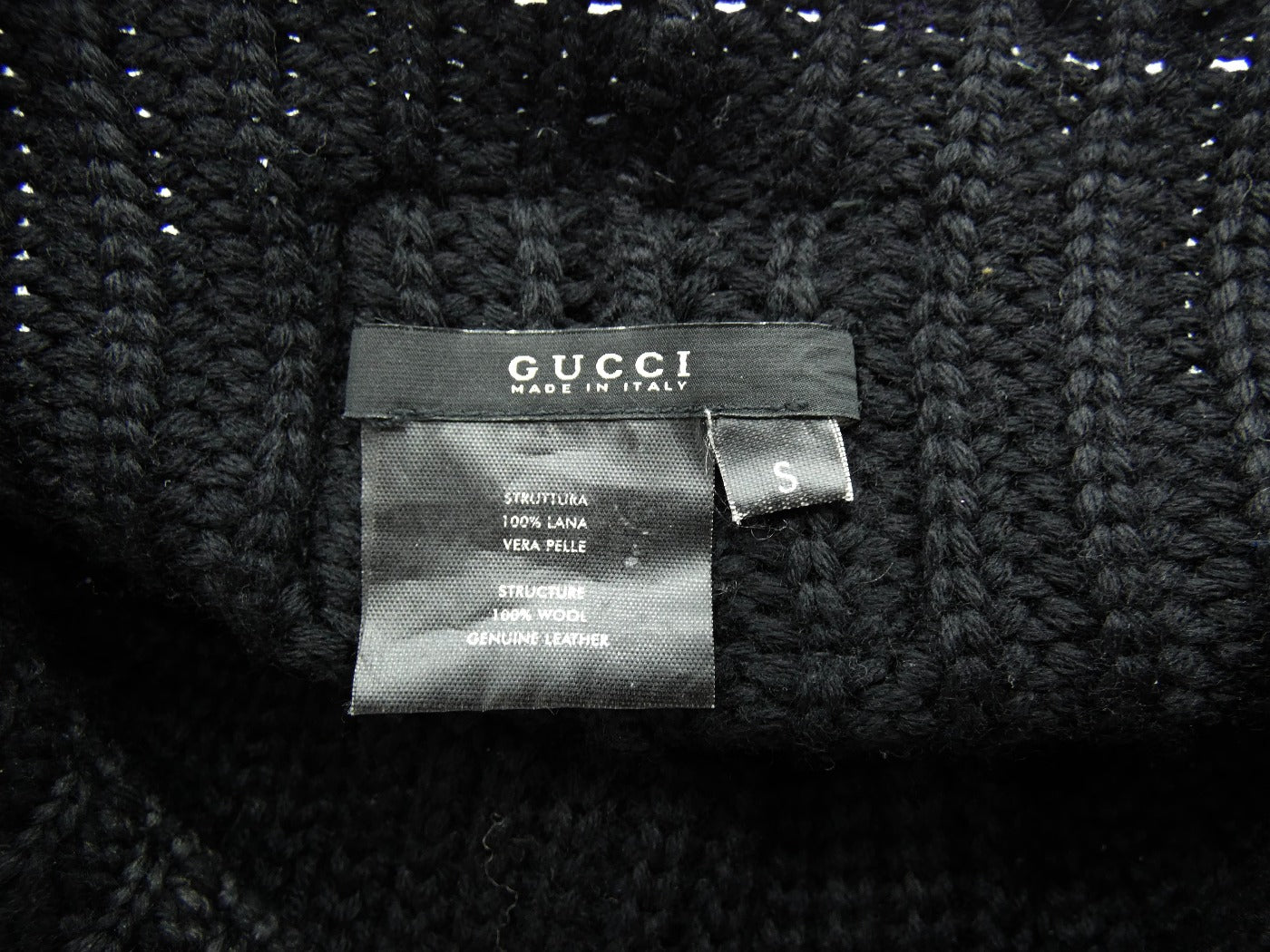 Gucci Black Wool Knitted Brimmed Hat Hats Gucci