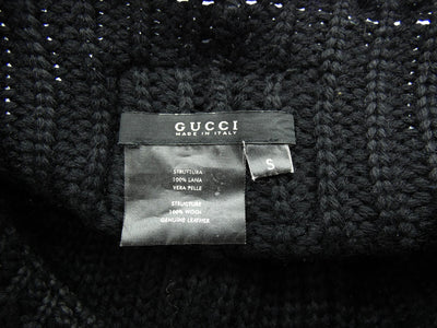 Gucci Black Wool Knitted Brimmed Hat Hats Gucci