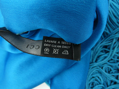 Gucci GG Monogram Turquoise Velvet and Satin Scarf Scarf Gucci