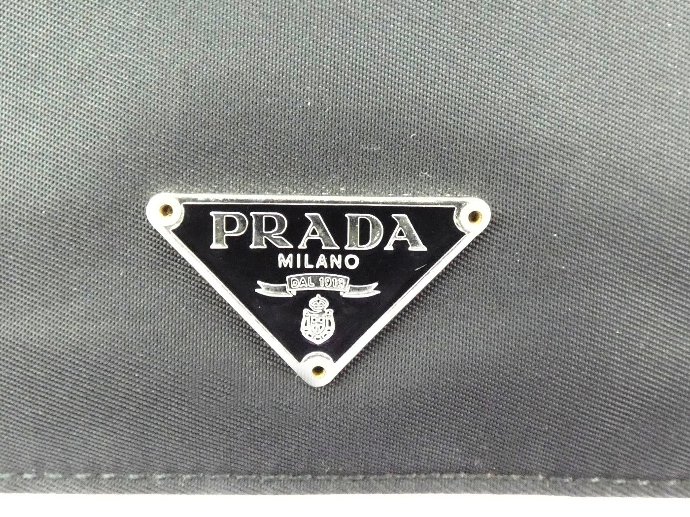 Prada Black Leather and Nylon Agenda Wallet Prada