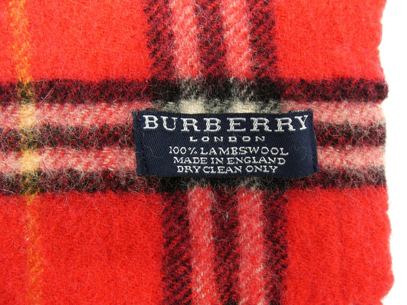 Burberry Lambswool House Check Red and Black Child's Scarf Scarf Burberry