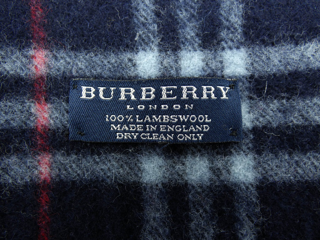 Burberry Lambswool House Check Blue, White and Red Scarf – Occhi