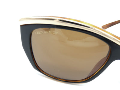 DSquared2 Amber Cat Eye Gold Trimmed Sunglasses DQ0017 Sunglasses DSquared2
