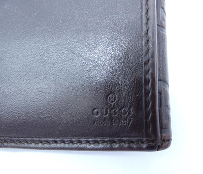 Gucci Guccissimo Bordeaux Vintage Long Wallet Wallet Gucci