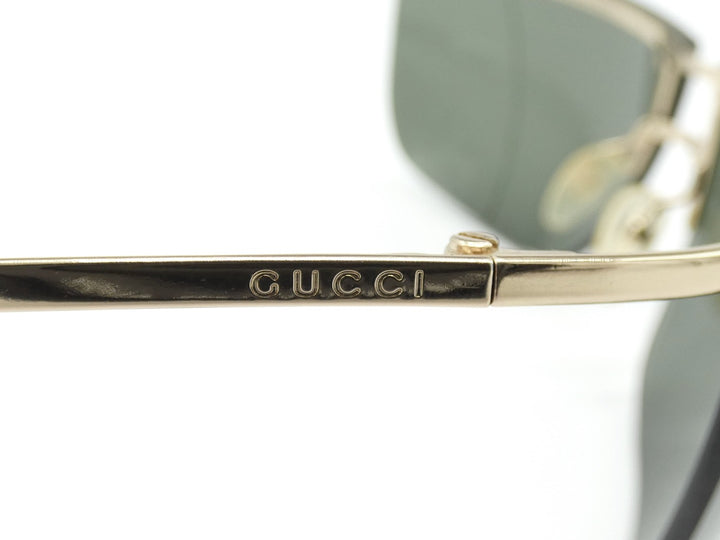 Gucci Vintage Gold Metal Rimless Sunglasses GG2652/S – Occhi Azzurri