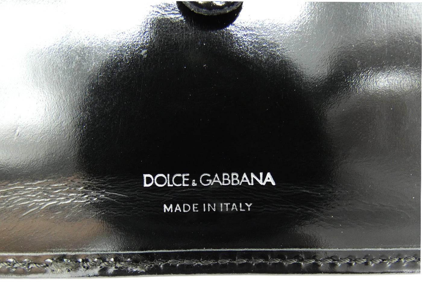 Dolce & Gabbana Black Polished Vintage Organizer Wallet Wallet Dolce & Gabbana