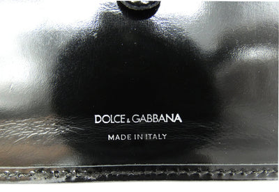 Dolce & Gabbana Black Polished Vintage Organizer Wallet Wallet Dolce & Gabbana