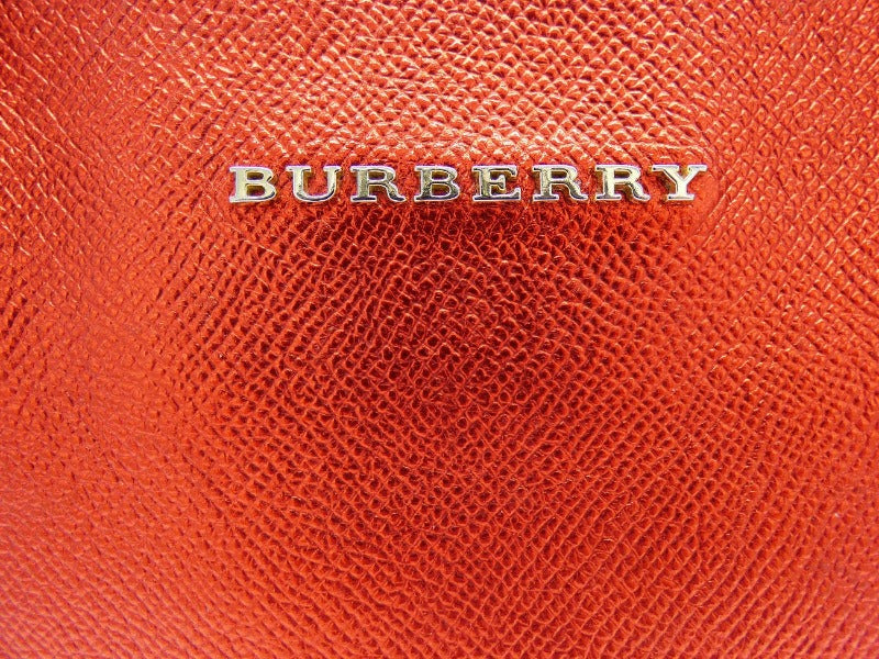 Burberry Somerford Red Metallic Satchel Bag Burberry