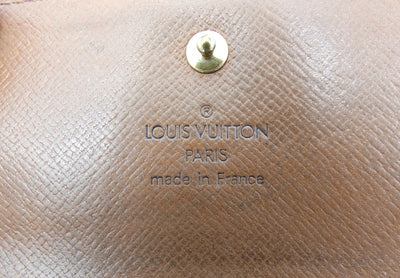 Louis Vuitton Vintage Brown and Monogram Portofeuil Elise Wallet Wallet Louis Vuitton