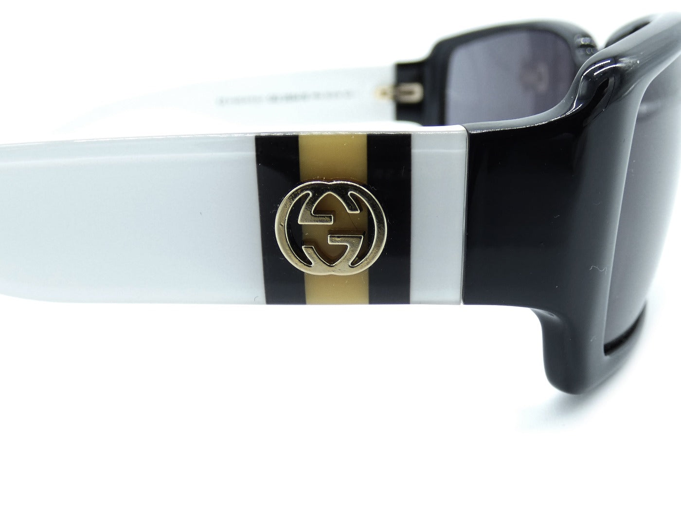 Gucci Vintage Cream and Tan Stripe GG Sunglasses GG2564/S Sunglasses Gucci