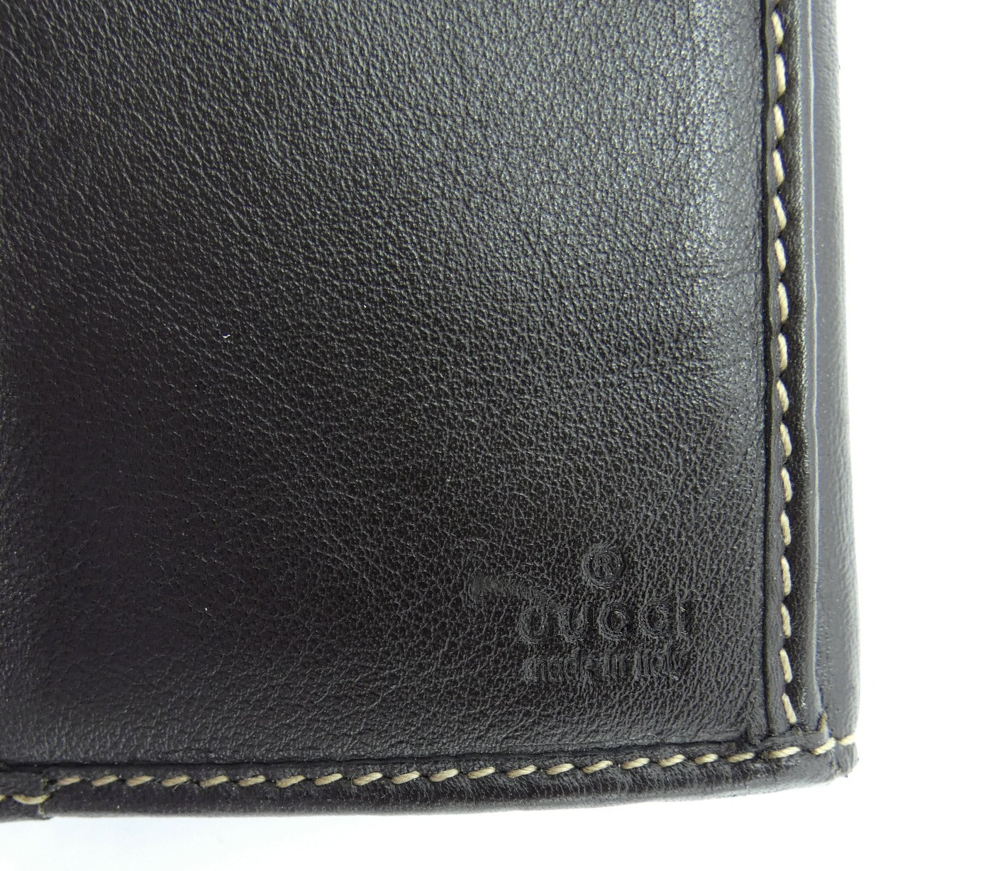 Gucci Dark Green Guccissima Leather Money Clip Bifold Wallet Gucci