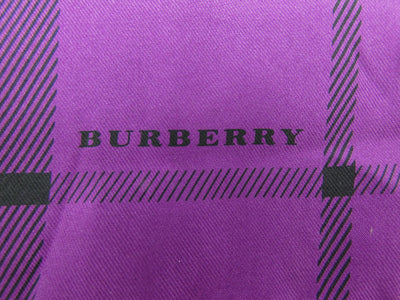 Burberry Silk Classic Nova Check Purple Scarf Scarf Burberry