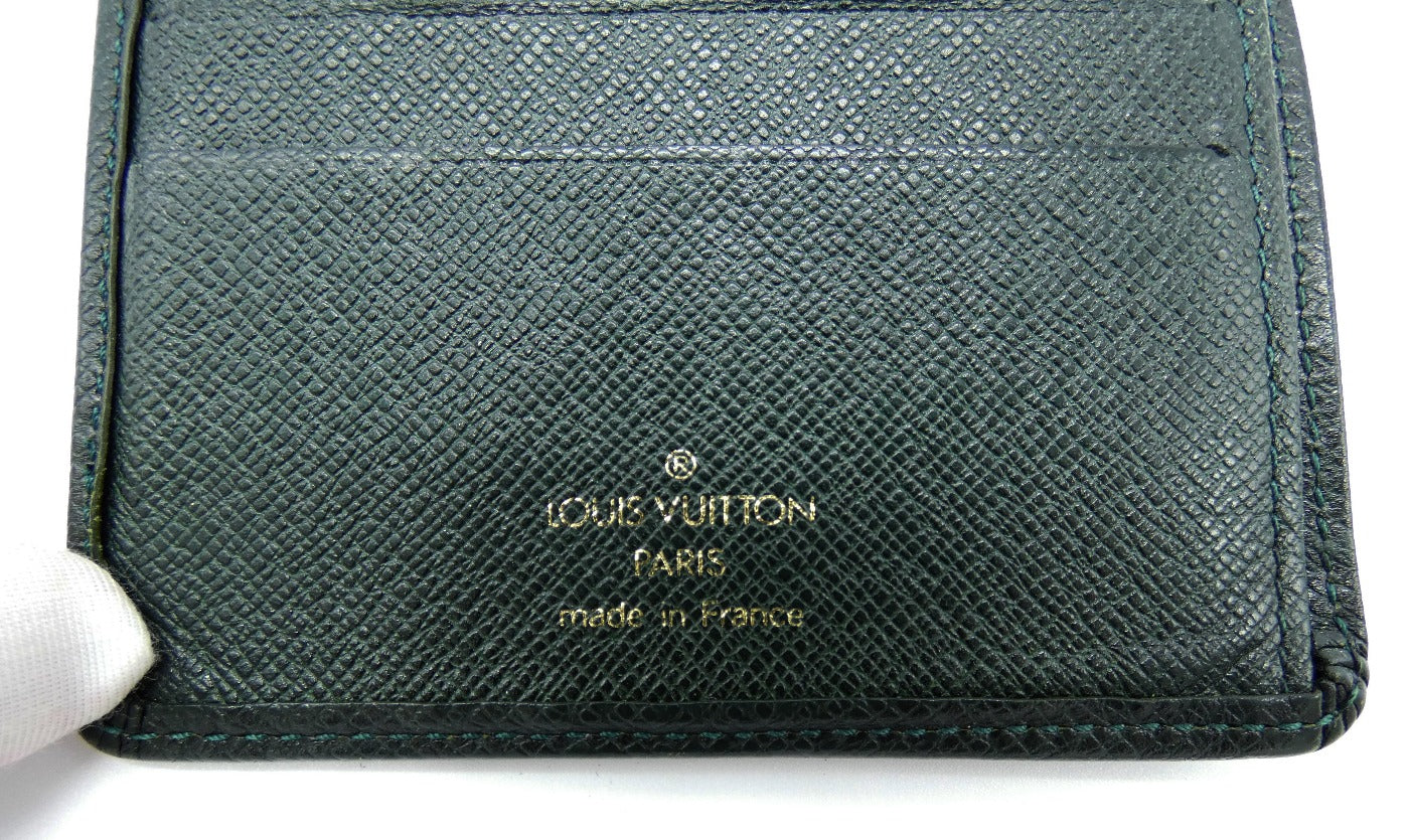 Louis Vuitton Men's Taiga Bi-Fold Wallet in Deep Green Wallet Louis Vuitton