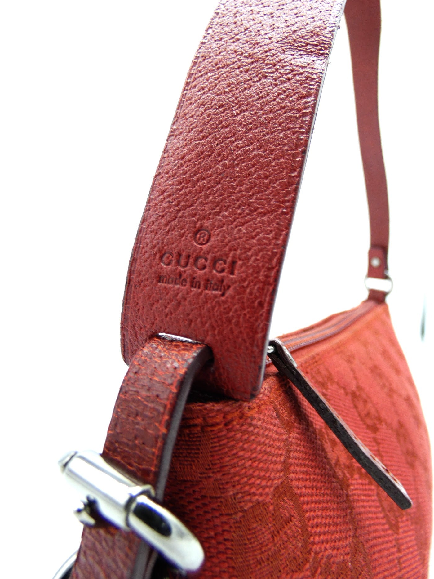Gucci Red Canvas Guccissimo GG Pochette Bag Gucci