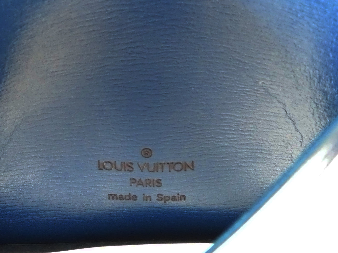 Authentic Louis Vuitton Vintage Blue Epi Leather Card Holder