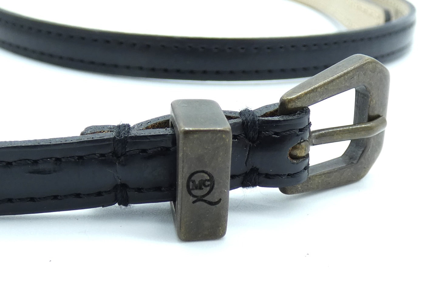 Alexander McQueen Thin Black Leather Belt Belt Alexander McQueen