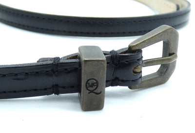 Alexander McQueen Thin Black Leather Belt Belt Alexander McQueen