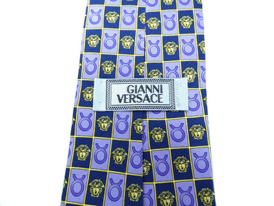 Gianni Versace Taurus Medusa Graphic Silk Tie Ties Gianni Versace