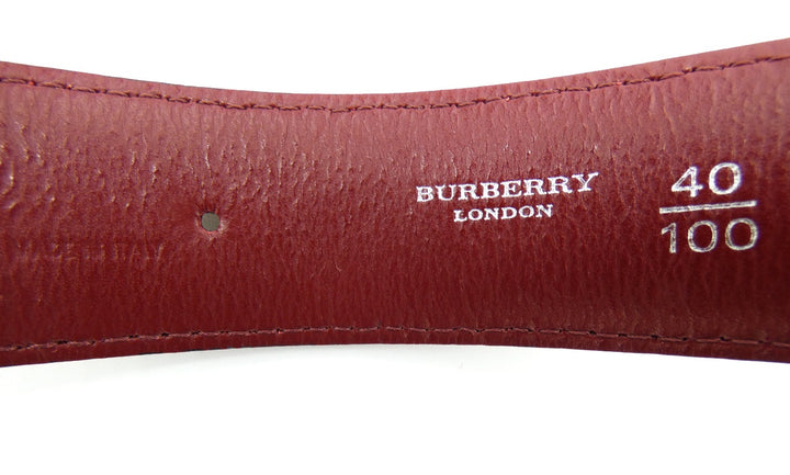 Burberry House Check PVC and Leather Reversible Belt – Occhi  display picture 2