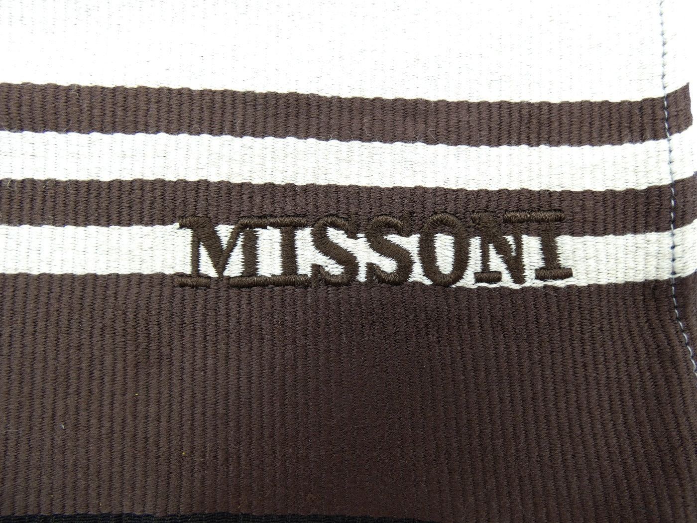 Missoni Turquoise and Brown Striped Scarf Scarf Missoni