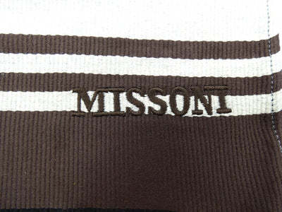 Missoni Turquoise and Brown Striped Scarf Scarf Missoni