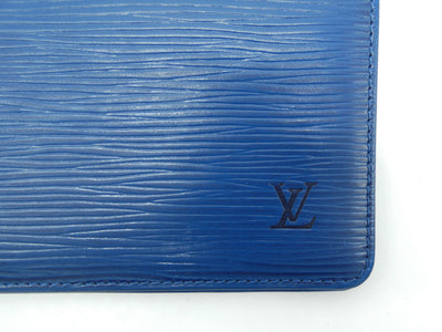 Louis Vuitton Blue Epi Leather Card Case Wallet Louis Vuitton