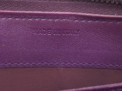 Miu Miu Purple Caiman Crocodile Continental Bow Wallet Wallet Miu Miu