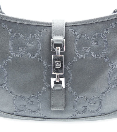 Gucci Black Satin Mini Jackie GG Evening Bag Bag Gucci